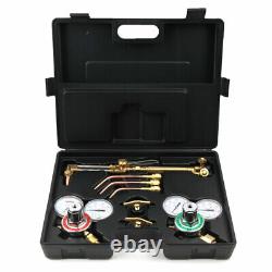 Gas Welding Cutting Kit Oxy Acetylene Oxygen Torch Welder Brazing Fits Black New