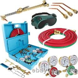 Gas Welding Cutting Kit Oxygen Acetylene Oxygen Torch Brazing Kit WithHose Glasses