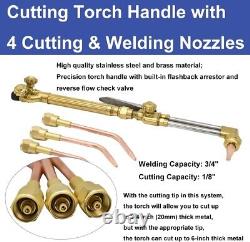 Gas Welding Cutting Kit Oxygen Acetylene Oxygen Torch Brazing Kit WithHose Glasses