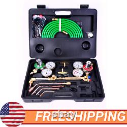 Gas Welding Cutting Kit Torch Brazing Fits Oxy Acetylene Oxygen VICTOR WithHose