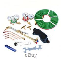 Gas Welding Cutting Torch Kit Set Oxy Acetylene Oxygen Brazing with Case Hose