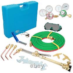 Gas Welding Kit Oxygen Acetylene Welding Cutting Torch Kit Tool with Toolbox