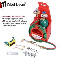 HVAC Portable Oxygen Acetylene Welding Cutting Torch Kit Regulator Set Gas Tank