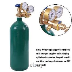 HVAC Portable Oxygen Acetylene Welding Cutting Torch Kit Regulator Set Gas Tank