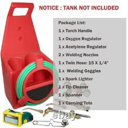 HVAC Portable Oxygen Acetylene Welding Cutting Torch Kit with Carrying Case