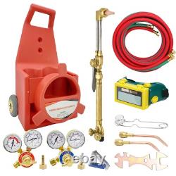 HVAC Portable Oxygen Acetylene Welding Cutting Torch Kit with Carrying Tote & Hose