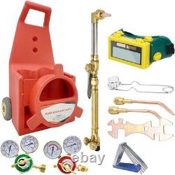 HVAC Portable Oxygen Acetylene Welding Cutting Torch Kit with Carrying Tote & Hose