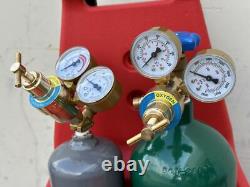 HVAC Victor Type Welding & Cutting Torch Kit With DOT Oxygen Acetylene Tanks