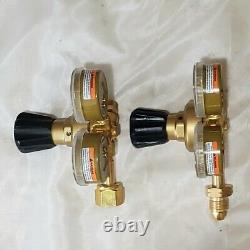 Harris Cutwelder Regulator Set 101-100C Oxygen 101-15C Acetylene Welding Torch