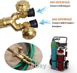 Heavy Duty Cutting Torch, Oxygen Propane/Acetylene Welding Torch, Flame Torch Ha