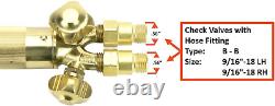 Heavy Duty Oxy-Fuel Torch Compatible with Harris with Check Valves + Cutting Tip