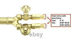 Heavy Duty Oxy-Fuel Torch for Victor with Check Valves + Cutting Tip + Weldin