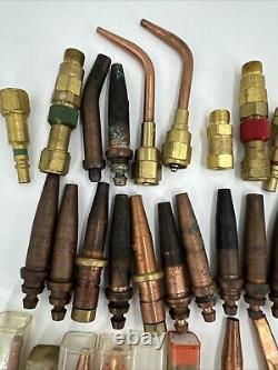 Huge Lot of Welding Cutting Torches & Tips Victor and more