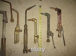 LOT OF CUTTING TORCH TIPS HANDLE FIREPOWER TOOL WELDING uniweld gauges