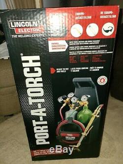 Lincoln Electric Port A Torch Kit Brazing Welding Cutting Oxygen Acetylene Tanks