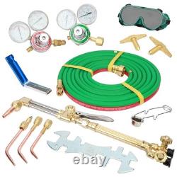 Long Hose Brass Nozzle Welding Cutting Torch Kit with Toolbox Oxygen Acetylene