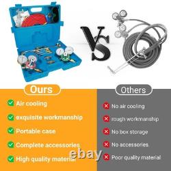 Long Hose Brass Nozzle Welding Cutting Torch Kit with Toolbox Oxygen Acetylene