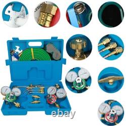 Long Hose Brass Nozzle Welding Cutting Torch Kit with Toolbox Oxygen Acetylene