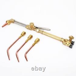 Long Hose Brass Nozzle Welding Cutting Torch Kit with Toolbox Oxygen Acetylene
