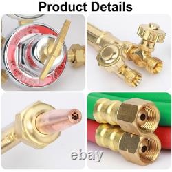 Long Hose Brass Nozzle Welding Cutting Torch Kit with Toolbox Oxygen Acetylene
