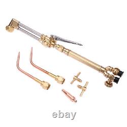 Long Pipe Brass Nozzle Welding Torch Kit with Gauge Oxygen Acetylene New