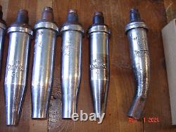 Lot Of 16 Oxweld Oxygen Acetylene Cutting Torch Tips Welder Tool USA Made