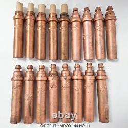 Lot of 17 Airco Torch Tips 144-17 Style 144 #17 Oxy Acetylene Welding Cutting