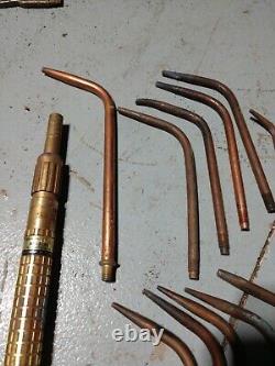 Lot of Airco 818-0700 Cutting Welding Torch Handle Corn Cob & Tips