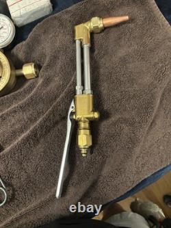 Lot of Welding / Cutting Torches, Victor Gauges, Hoses, Untested- As Is