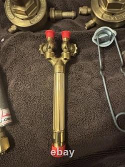 Lot of Welding / Cutting Torches, Victor Gauges, Hoses, Untested- As Is