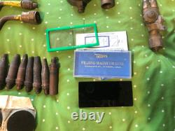 Lot of welding torches tips cutting heads gauges fittings tempilstiks nu & used