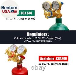 MIU-1516 Oxygen Acetylene Torch Kit WithGas Tank (Metal ABS), Portable Brazing Tor