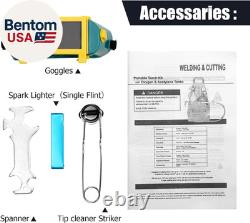 MIU-1516 Oxygen Acetylene Torch Kit WithGas Tank (Metal ABS), Portable Brazing Tor