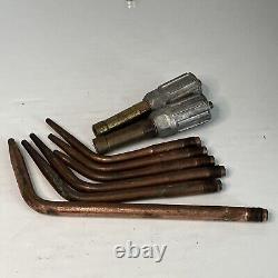 Meco Welding Cutting Torch Tip Set 2 Mixer Handles WG 1 2 3 4 5 6 Used Estate