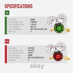 Medium Duty Oxy Acetylene Torch Kit Cutting, Welding, Brazing with Heating Medium Duty Oxy Acetylene Torch Kit Cutting, Welding, Brazing with Heating