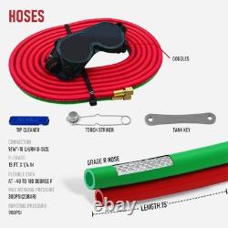 Medium Duty Oxy Acetylene Torch Kit Cutting, Welding, Brazing with Heating Noz