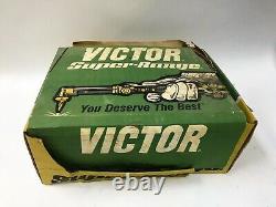 NEVER USED! Victor Super Range Welding Cutting Torch Kit with Gauges Tips Hose