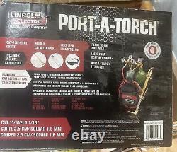 NEW Lincoln Electric Port-A-Torch Kit with Oxygen and Acetylene Tanks for Cuttin