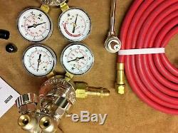 NICE SMITH CUTTING TORCH & WELDING SET, 30-100-540/30-15-510 Regulators- Victor