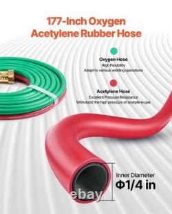 New Oxygen Acetylene Torch Kit, Gas Welding Cutting Torch Kit, 14PCS Portable