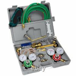 OXYGEN ACETYLENE WELDING CUTTING TORCH KIT TYPE WithGAGGLES TIPE BURNER