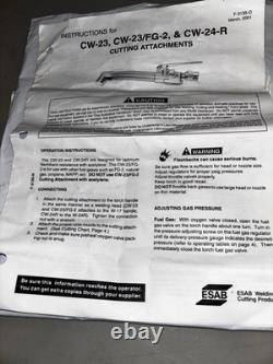 Oxweld CW-23 Cutting Torch Attachment Head ESAB 01X36 Fits W-17