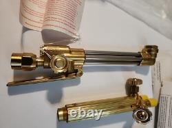 Oxweld W-17 & W-23 Cutting Torch Handle & Head + 4 Tips Looks New