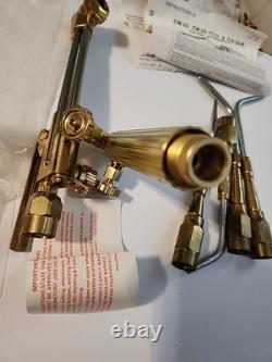 Oxweld W-17 & W-23 Cutting Torch Handle & Head + 4 Tips Looks New