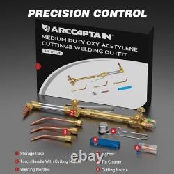 Oxy Acetylene Cutting Torch, Medium Duty CA1350 Cutting Welding Torch with Ch