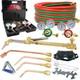 Oxy-Acetylene Gas Cutting Torch Regulator Welding Kit 50' +15' Hose Glasses Case