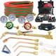 Oxy-Acetylene Gas Cutting Torch Regulator Welding Kit 50' +15' Hose Glasses Case