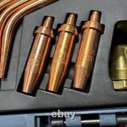 Oxy Acetylene Torch Kit 2 Hose, Regulator Gauges, Cutting Tip, 3 Welding Tip