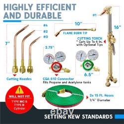 Oxy Acetylene Torch Kit For Welding, Cutting, Soldering, Brazing, metal heating
