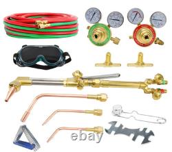 Oxy Acetylene Torch Kit Gas Cutting Torch Kit withHeating Tip Twin Gas Hose Glasse